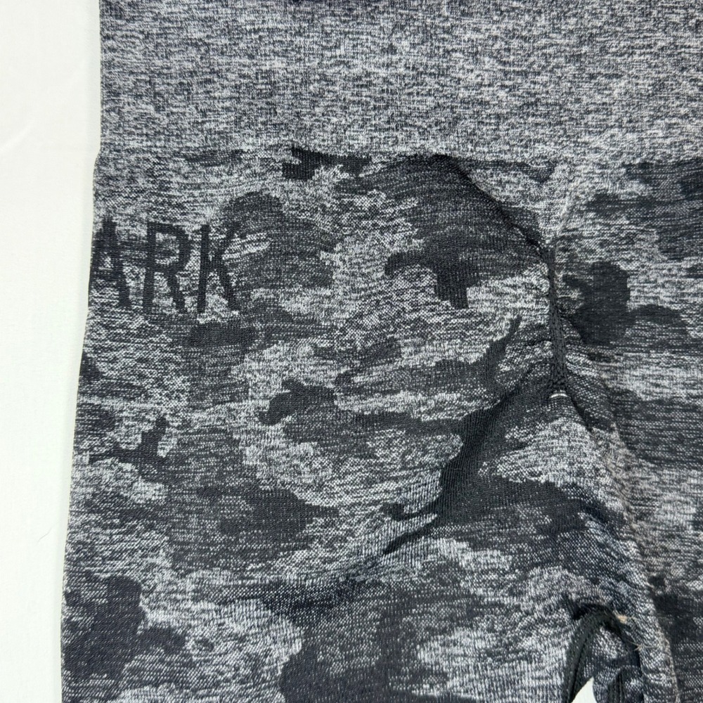Gymshark Adapt Camo Seamless Leggings Black Grey High Waisted Ruched Back Small - Picture 5 of 8